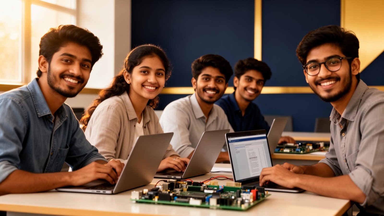 OmegA Education students learning engineering and technical skills in Visakhapatnam
